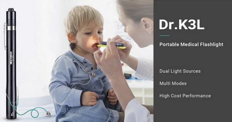 Dr. K3L - Lampe stylo médicale - 75/2 Lumens blanc et jaune