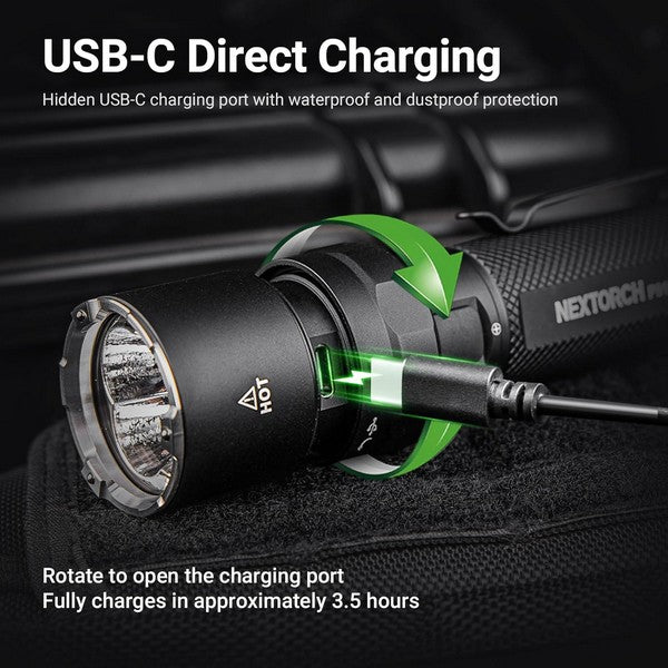 P91 - Lampe Torche Tactique - 5000 Lumens