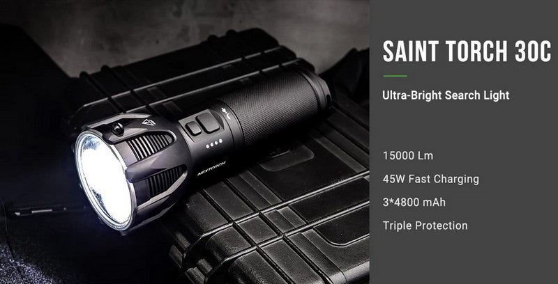 ST30C - Lampe torche de recherche - 15000 Lumens