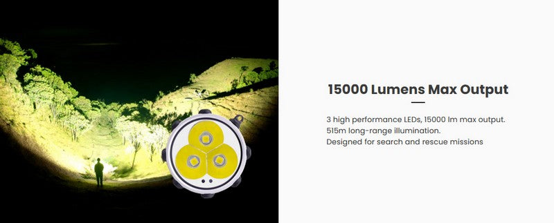 ST30C - Lampe torche de recherche - 15000 Lumens