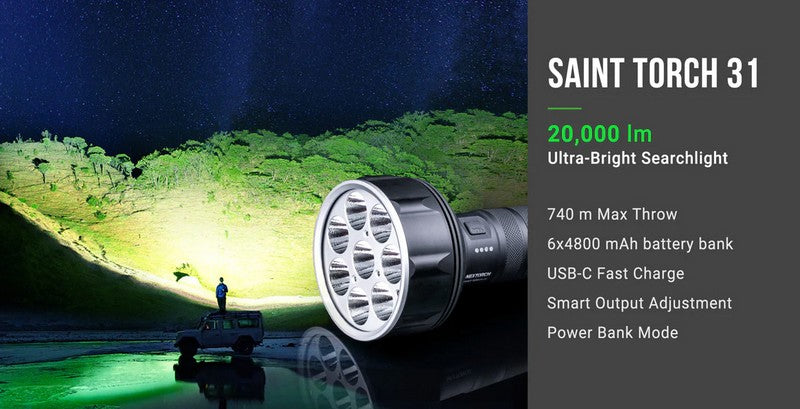 ST31 - Lampe torche de recherche - 20000 Lumens