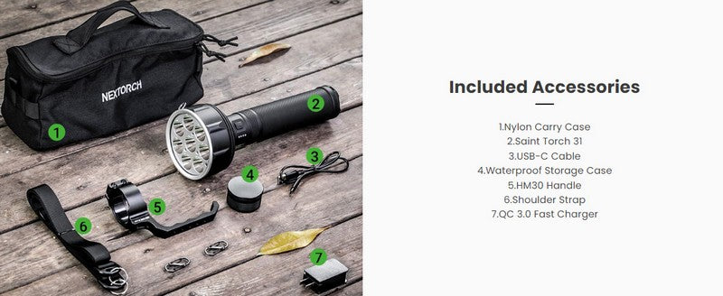 ST31 - Lampe torche de recherche - 20000 Lumens
