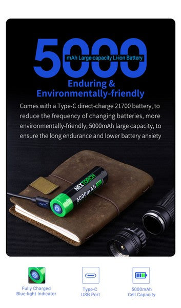 T10L - Lampe torche laser LEP longue portée - 500 Lumens