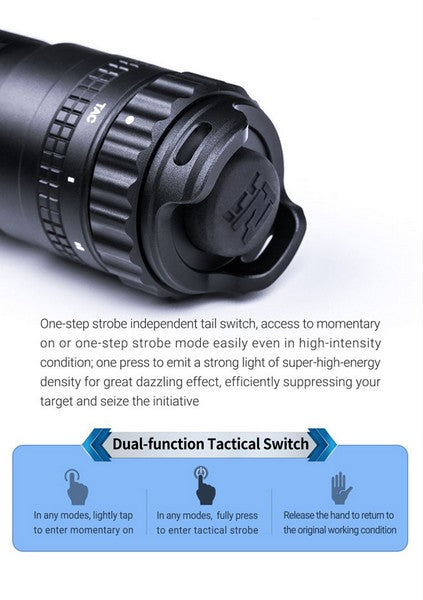 T10L - Lampe torche laser LEP longue portée - 500 Lumens
