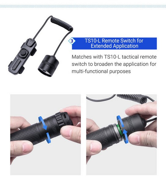 T10L - Lampe torche laser LEP longue portée - 500 Lumens