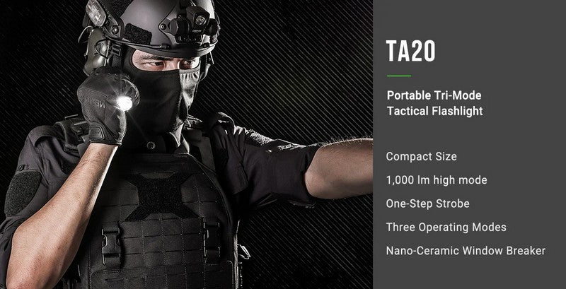 TA20 - Lampe tactique - 1000 Lumens
