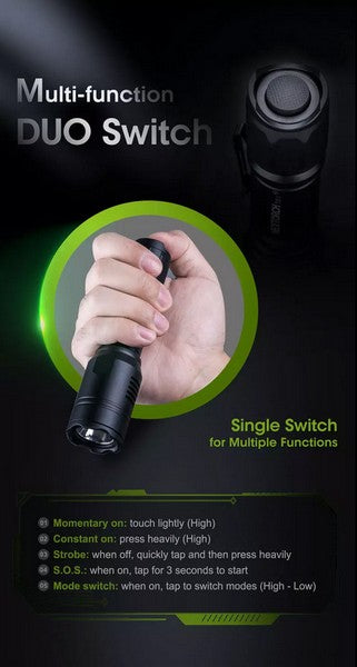 T53 SET - Lampe tactique lumière blanc, verte et rouge Kit chasse - 760 Lumens
