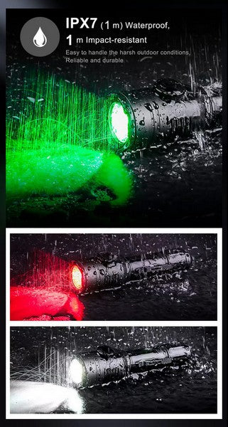 T53 SET - Lampe tactique lumière blanc, verte et rouge Kit chasse - 760 Lumens