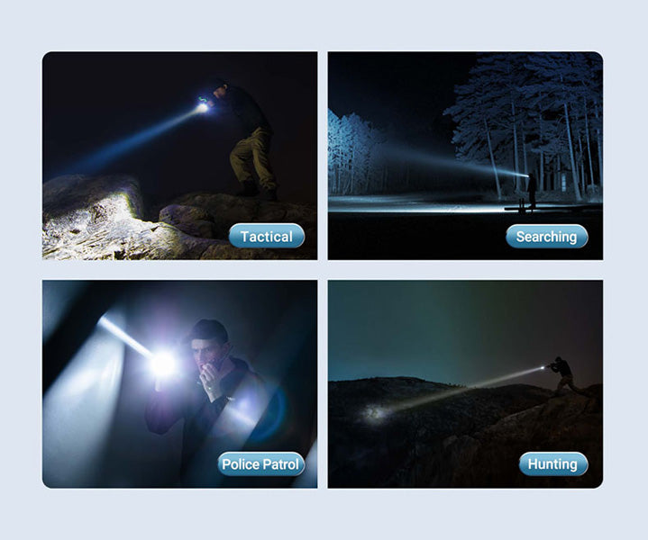 T20L - Lampe Torche Laser - 900 Lumens rechargeable - Portée 2000 mètres