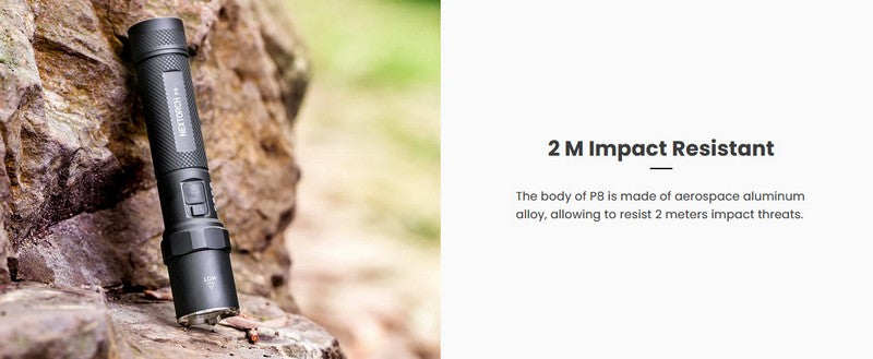 P8 - Lampe torche EDC - 1600 Lumens