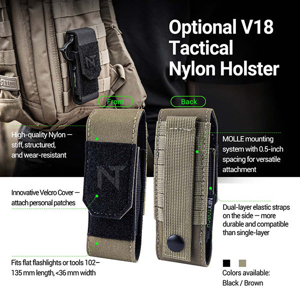 TA70 - Lampe Torche Tactique 3500 Lumens - Ultra-compacte - Accès direct au Strobe