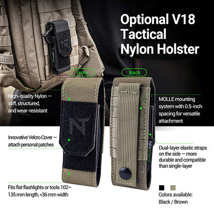 TA70 - Lampe Torche Tactique 3500 Lumens - Ultra-compacte - Accès direct au Strobe