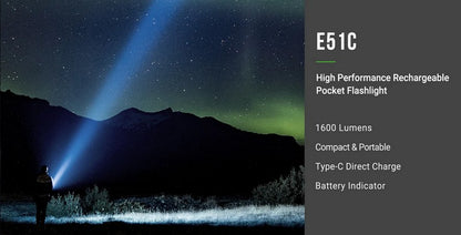E51C - Lampe torche EDC - 1600 Lumens