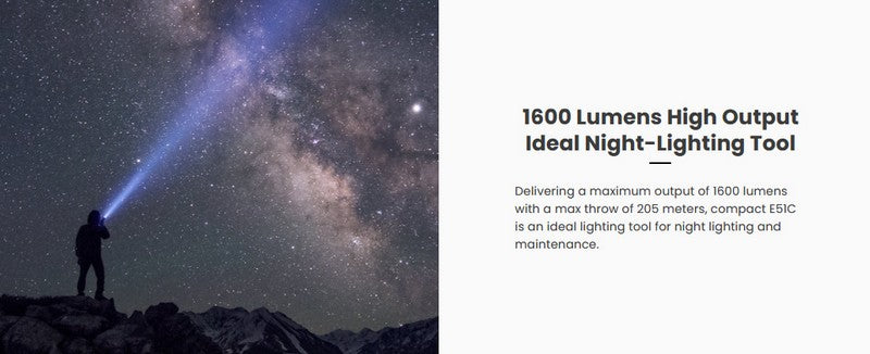 E51C - Lampe torche EDC - 1600 Lumens