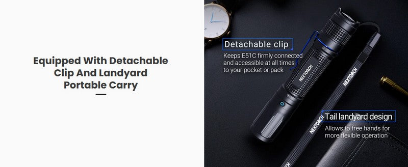 E51C - Lampe torche EDC - 1600 Lumens