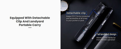 E51C - Lampe torche EDC - 1600 Lumens