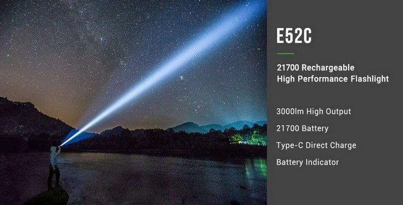 E52C - Lampe torche EDC - 3000 Lumens