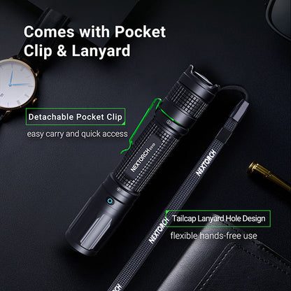 E51D - Lampe torche tactique 2100 Lumens - rechargeable USB-C