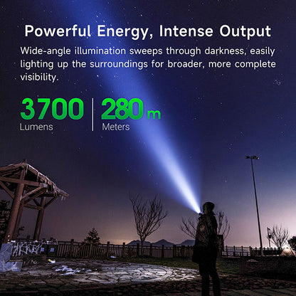 E52D - Lampe torche tactique 3700 Lumens - rechargeable USB-C