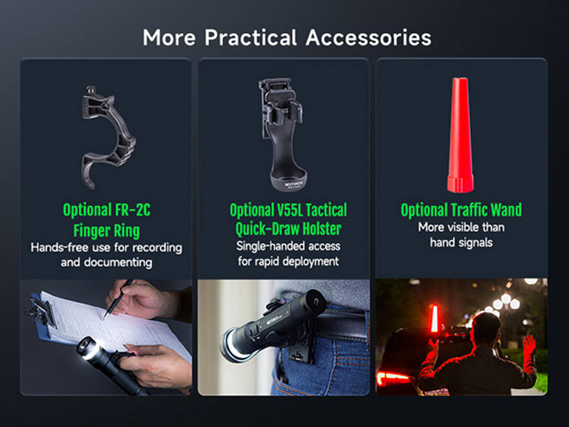 C61 - Lampe torche 3500 Lumens - Double Faisceau - Variation Continue - Rechargeable USB-C