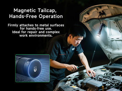 C61 - Lampe torche 3500 Lumens - Double Faisceau - Variation Continue - Rechargeable USB-C