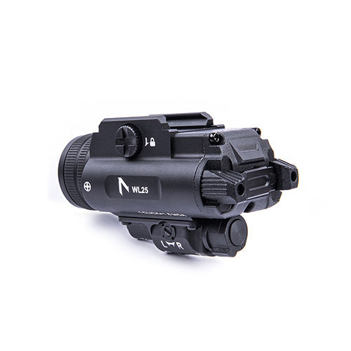 WL25 - Lampe arme de poing - 1200 Lumens - Laser Vert Intégré - Compatible Multi-Rails