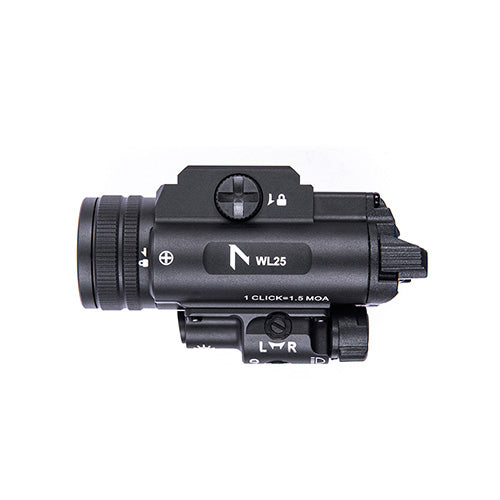 WL25 - Lampe arme de poing - 1200 Lumens - Laser Vert Intégré - Compatible Multi-Rails