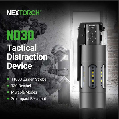 ND30 - Dispositif de distraction tactique rechargeable - 11000Lumens 130 dB