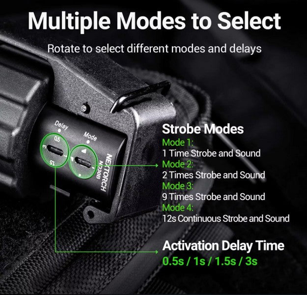 ND30B - dispositif de distraction tactique civil rechargeable - 11000Lumens 130 dB