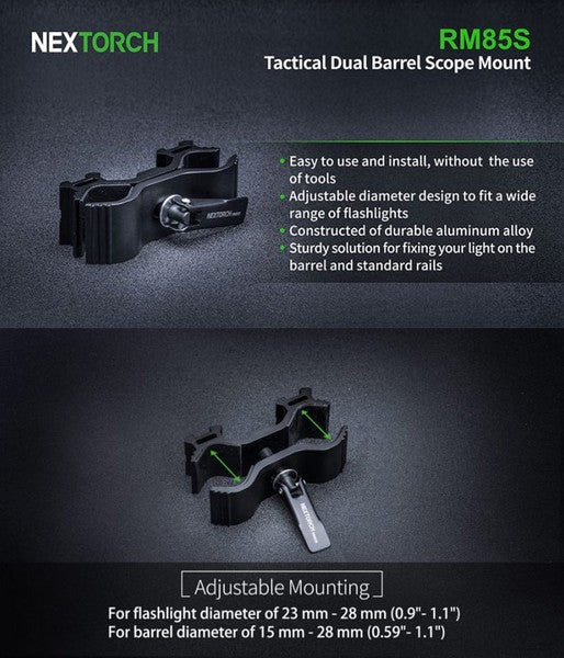 RM85S - Support fusil pour lampe - Montage rapide