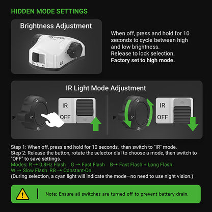 Nextorch UT61 - Feu de signalisation pour casque tactique - rechargeable USB-C