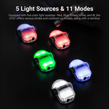 Nextorch UT61 - Feu de signalisation pour casque tactique - rechargeable USB-C