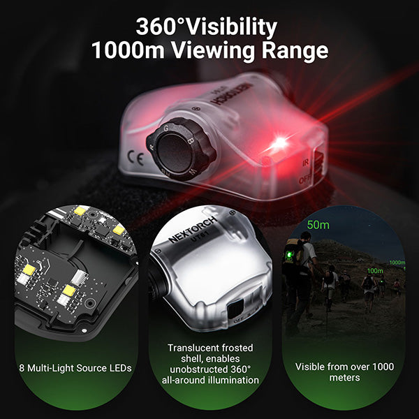 Nextorch UT61 - Feu de signalisation pour casque tactique - rechargeable USB-C