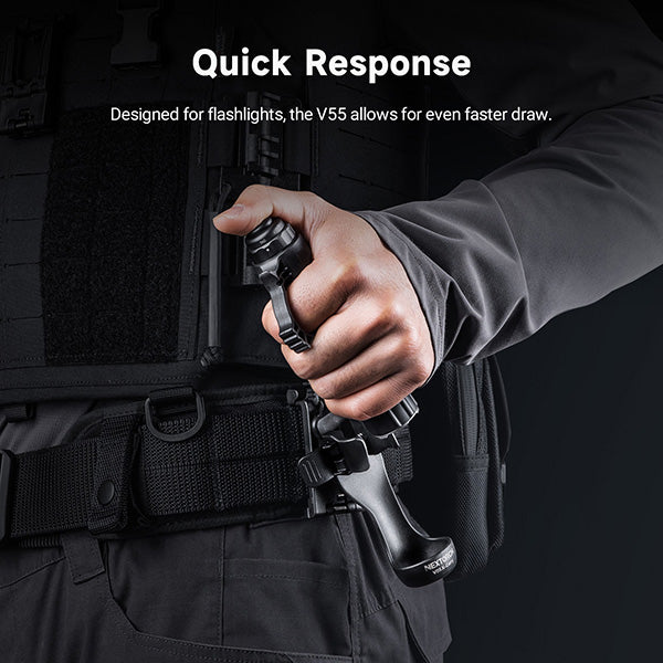 V55/V55L Holster Tactique libération rapide - Système NQD - Compatible MOLLE