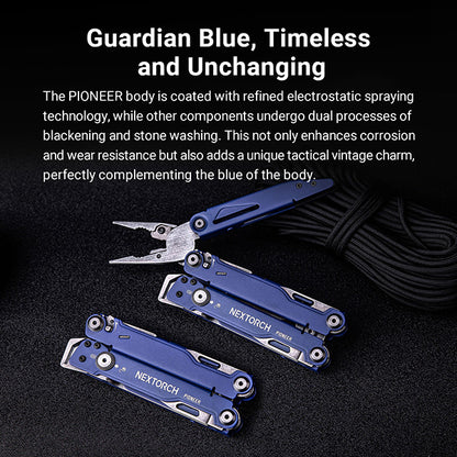 MT20 - Multi Tools Pioneer Pince Outils Multifonctions - Bleu