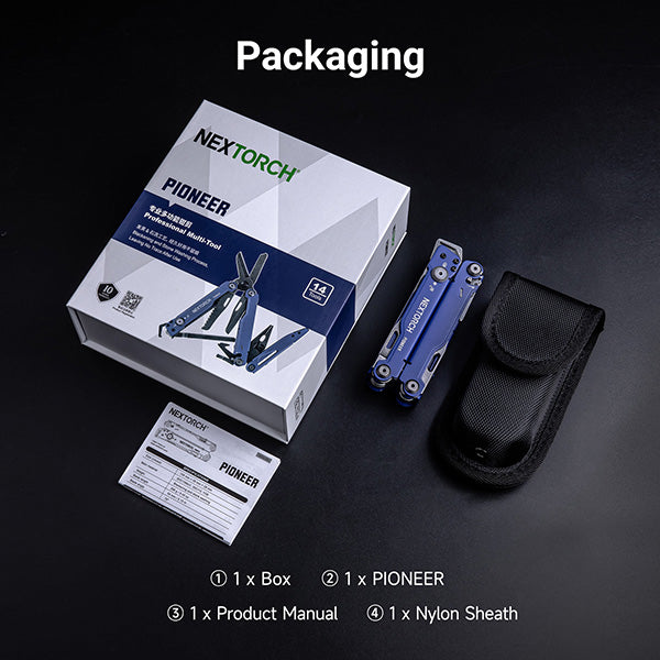 MT20 - Multi Tools Pioneer Pince Outils Multifonctions - Bleu