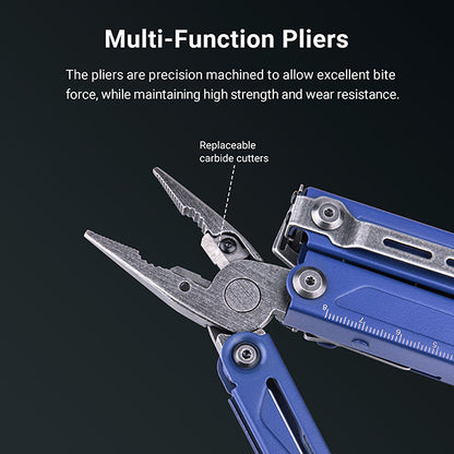MT20 - Multi Tools Pioneer Pince Outils Multifonctions - Bleu