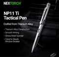 NP11 Ti - Stylo tactique de sécurité avec brise vitre - Titane