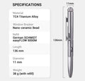NP11 Ti - Stylo tactique de sécurité avec brise vitre - Titane