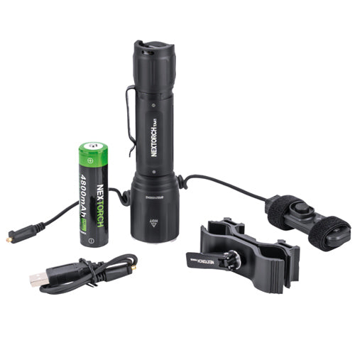 TA41 SET - Lampe Torche Tactique - 2600 Lumens - Kit de chasse