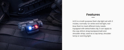 UL12 - Lampe multifonction de secours, sécurité et d'avertissement  - 17 Lumens