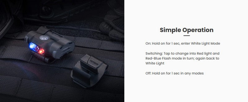 UL12 - Lampe multifonction de secours, sécurité et d'avertissement  - 17 Lumens