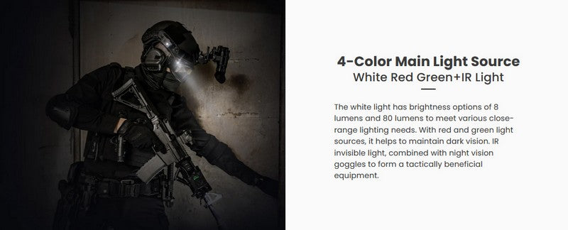 rStar - Lampe de casque tactique - 80 Lumens