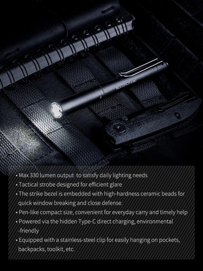 K3RT - Lampe stylo tactique - 330 Lumens