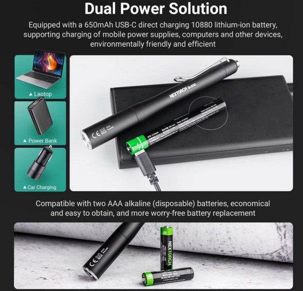 Dr. K32 - Lampe stylo médicale rechargeable - 80 Lumens