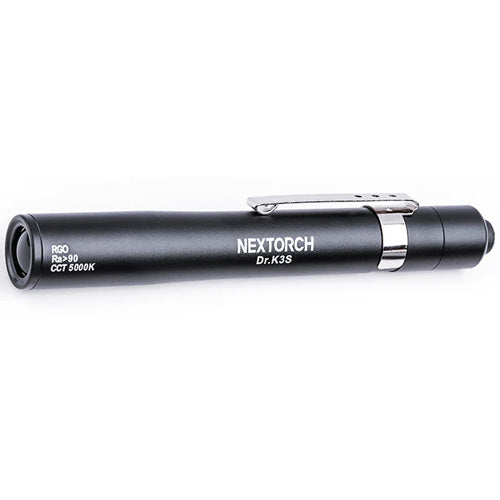 Lampe Nextorch DR K3S - Stylo lampe médicale - Deux versions lumière blanche ou Jaune - CRI >=95 - 55h d'autonomie
