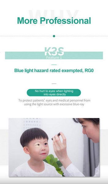 Lampe Nextorch DR K3S - Stylo lampe médicale - Deux versions lumière blanche ou Jaune - CRI >=95 - 55h d'autonomie