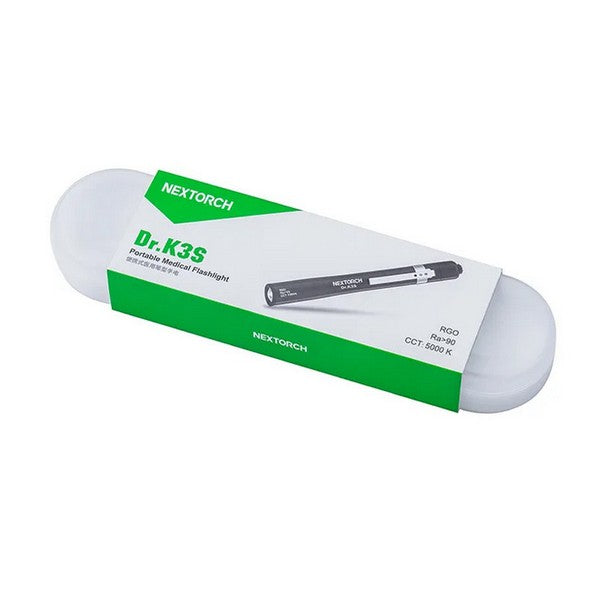 Lampe Nextorch DR K3S - Stylo lampe médicale - Deux versions lumière blanche ou Jaune - CRI >=95 - 55h d'autonomie