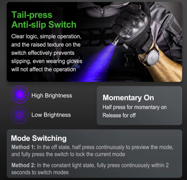 Dr. K33 UV - Lampe stylo médicale ultraviolet - 365 Nanomètres - 1300mW