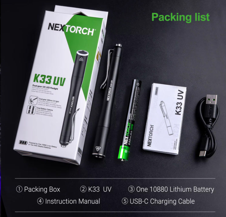 Dr. K33 UV - Lampe stylo médicale ultraviolet - 365 Nanomètres - 1300mW